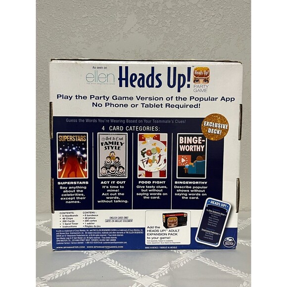 Heads Up Party Game - As seen on Ellen - 3rd Edition - New - Sealed - Picture 4 of 7